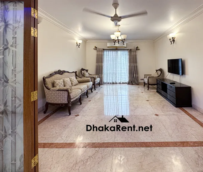Fully Furnished Luxury Apartment in Baridhara. Located few meters from American School