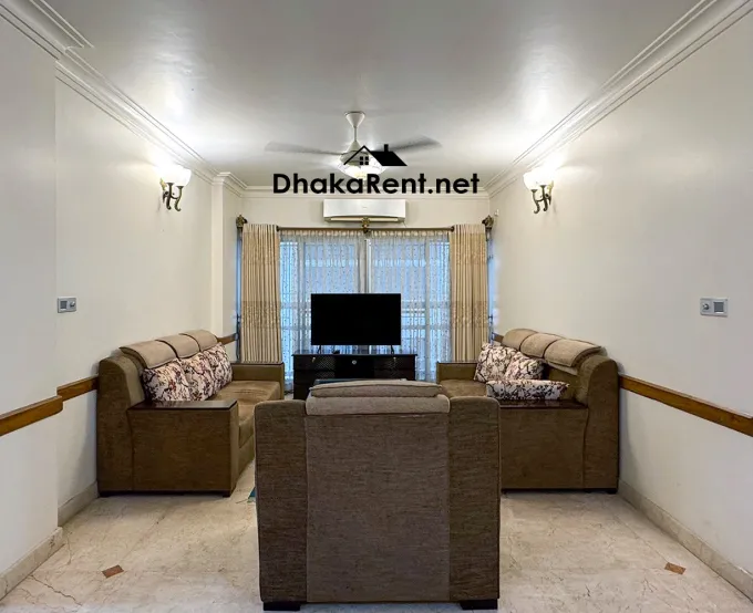 Fully Furnished Luxury Apartment in Baridhara. Located few meters from American School